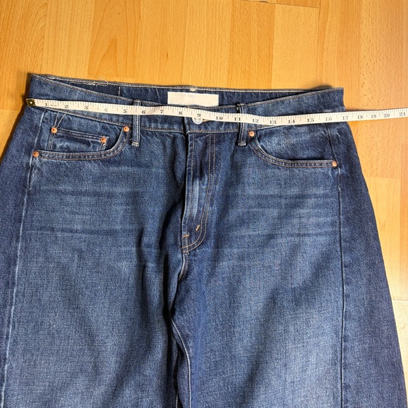 MOTHER Barrel Leg Jean Lil Mid Rise Full Pipe Flood Fray in Unplugged 30 - Picture 14 of 16